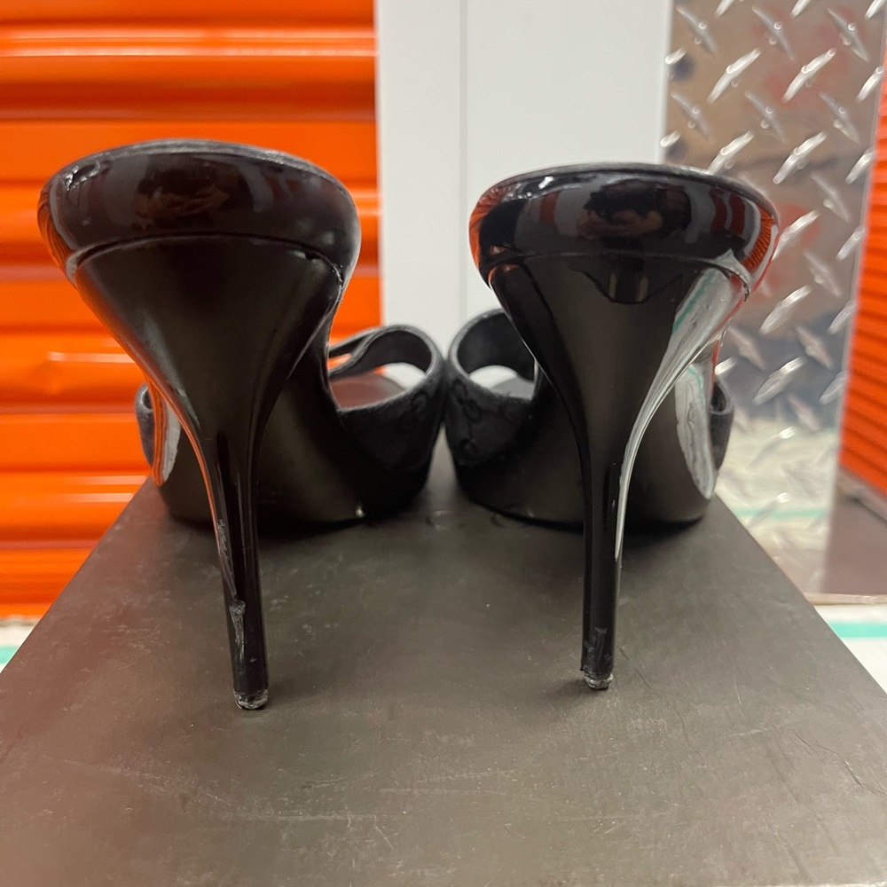 Black Gucci monogram mules - Picture 4 of 6
